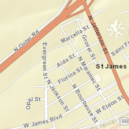 100-198 West James Boulevard St. James Street Map
