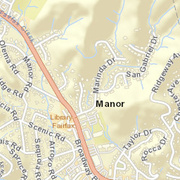 Manor California Street Map