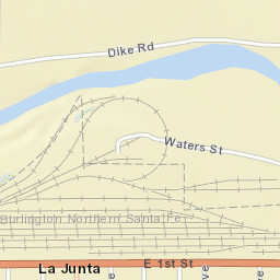 La Junta Amtrak, La Junta, CO 81050, USA Street Map