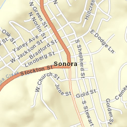 Sonora California Street Map
