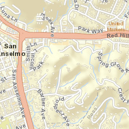 San Anselmo California Street Map