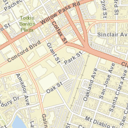 Concord, California Street Map