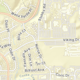 Civic Dr Pleasant Hill California Street Map