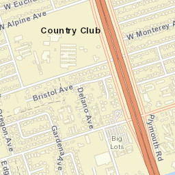 Country Club California Street Map