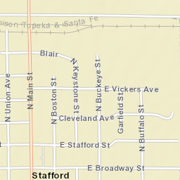 101-151 East Broadway Street, Stafford, KS Street Map