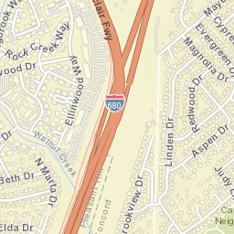 100 Ellinwood Way Pleasant Hill CA Street Map