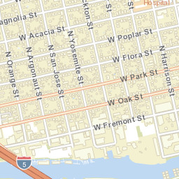 726 W Oak St Stockton, California Street Map