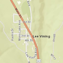 Lee Vining California Street Map