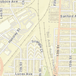 Triangle Court California Street Map