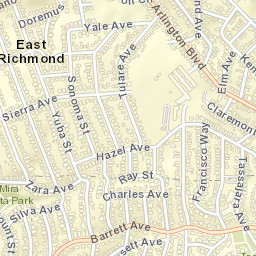 East Richmond California Street Map