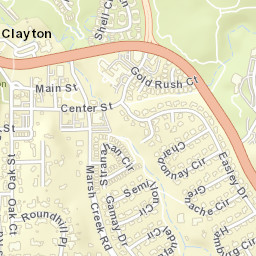 Clayton California Street Map
