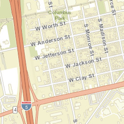 601-649 W Jefferson St Stockton CA Street Map