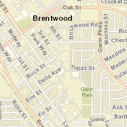 Brentwood California Street Map