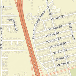 315 W 4th St Stockton, California Street Map