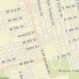 1974 S Madison St Stockton CA  Street Map