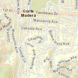 Corte Madera California Street Map