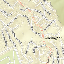 Kensington California Street Map