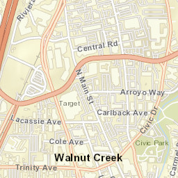 Walnut Creek California Street Map