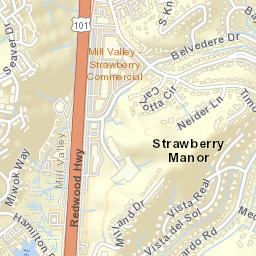 Strawberry Manor California Street Map