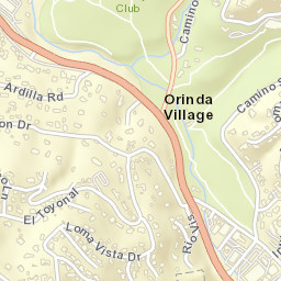 Orinda Village California Street Map