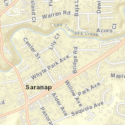 Saranap California Street Map