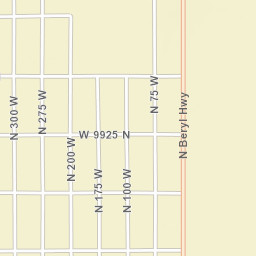 9890 North Beryl Highway, Beryl, UT Street Map