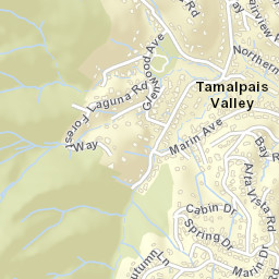 Tamalpais Valley California Street Map