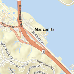 Manzanita California Street Map
