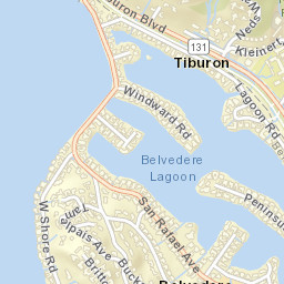 Belvedere Island California Street Map