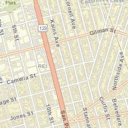 Westbrae California Street Map