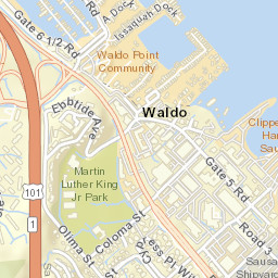 Waldo California Street Map