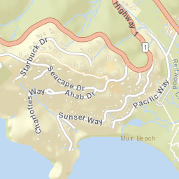 Muir Beach California Street Map