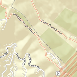 5000-5554 Grizzly Peak Blvd, Oakland, CA Street Map