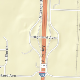 1501 North Osage Boulevard, Nevada, MO Street Map