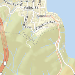 El Camino Real, Golden Gate National Recreation Area, Sausali Street Map