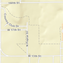 1326 N Poplar St Eureka, Kansas Street Map