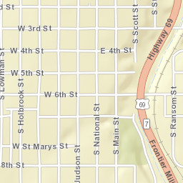 200-278 South National Avenue, Fort Scott Street Map