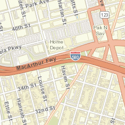 MacArthur Fwy, Oakland, CA 94608 Street Map