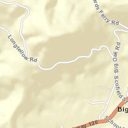 Big Oak Flat California Street Map