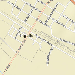 221 North Milton Street, Ingalls, KS 67853 Street Map