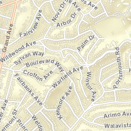 300-318 Wildwood Ave, Piedmont, CA Street Map