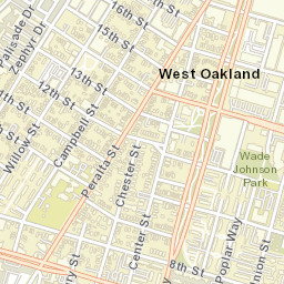 West Oakland California Street Map
