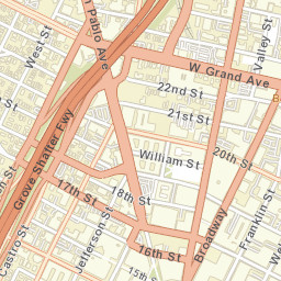 568-630 Thomas L Berkley Way, Oakland, CA Street Map