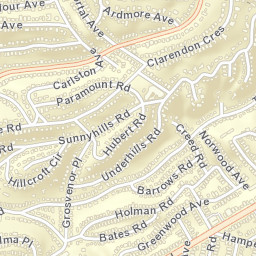 Crocker Highlands California Street Map