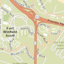 Golden Gate National Recreation Area 649 Old Mason Street San Street Map