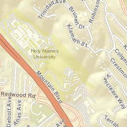 Redwood Heights California Street Map