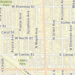 Manteca California Street Map
