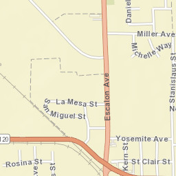 Escalon California Street Map