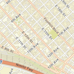 999 6th Ave Oakland, California Street Map