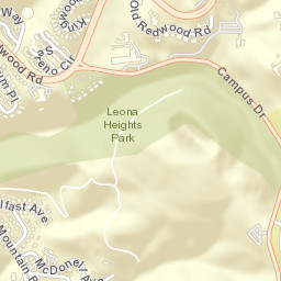 Leona Heights California Street Map